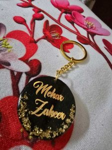 Customised Resin Name Keychains