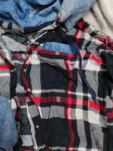 Plaid Flannel Hooded Shirt