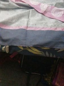 Elegant Pink &amp; Silver Saree