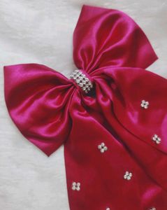 Long Tail Bow With Rhinestone