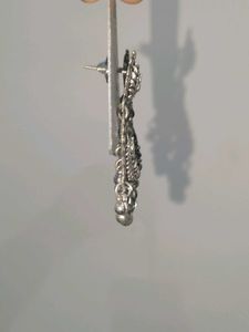 Silver Tone Drop Earrings