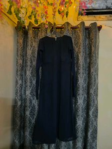 Blue Sheer Top with Button Pattern👗