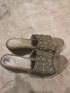 Golden Wedges For Women And Girls