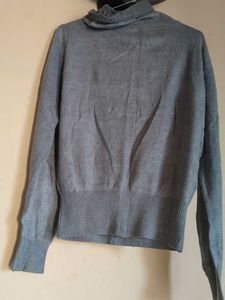 Gray Turtleneck Sweater