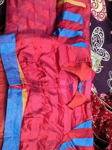 Vintage Checkered Saree