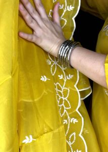 premium organza embroidered suit set