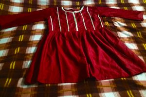 Burgundy Tunic and Dhoti Pants Set