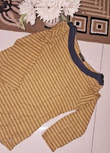 Mustard Yellow Full Sleeves T Shirt