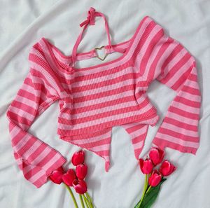 Urbanic Cute Y2K Pink Top