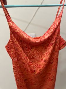 Orange Zebra Mini Dress