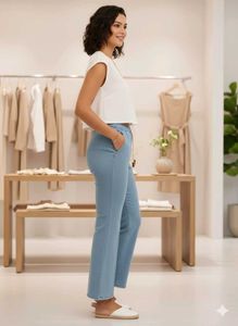 Blue Flare Leg Pants