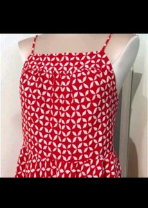 Beautiful Red and White Pinwheel Tie Back