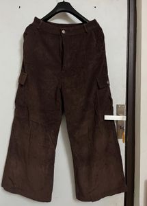Brown Corduroy Cargo Pants