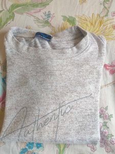 Gray Long Sleeve Top