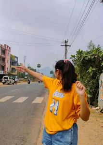 Oversized Tee Shirt, Lakers Print