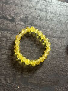 Beaded Bracelet with Clock Charm