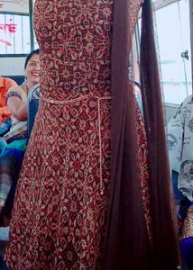 Long Ethnic Gown For Wedding Purpose.