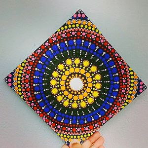 Its a handmade mandala art or dot art