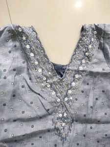 Grey Kurta Set
