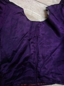 Purple Pattupavada With 2 Blouses
