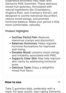 Zentavita PMS Gummie Pack Of 30 Gummies