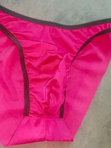 Mens Maroon Satin Pouch Briefs