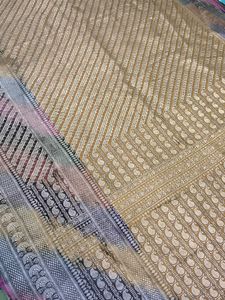 Vintage Banarasi Silk Saree All Over Jaal