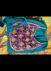 Maroon Green 2pcs Ethnic Suit