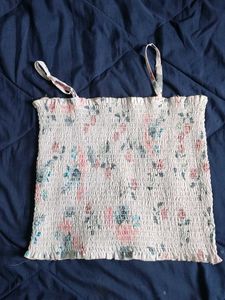 Floral Smocked Tube Top