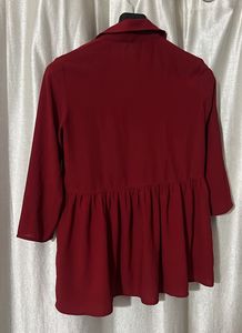 Red Peplum Top