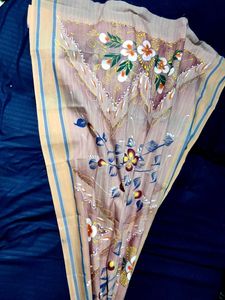 Floral Hand Painted Cotton Saree