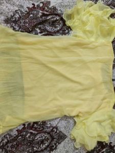 Yellow Ruffle Detail Top