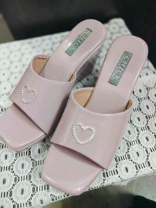 Lavender Heart Slide Sandals