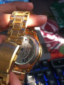 Gold Skeleton Watch