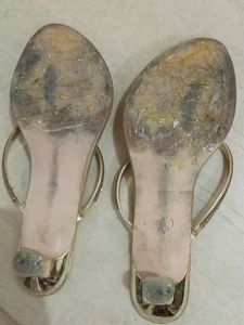 Womens Stones Golden Chappal