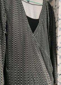 JM Collection Zig Zag Pattern Top