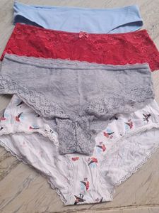 combo Of Four pure cotton  imported panty