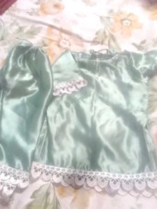 Mint Satin Pajama Set