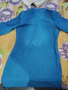 Blue Embroidered Kurta