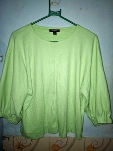 Alfani Green Balloon Sleeve Top