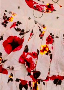 Cute Floral Girls Top