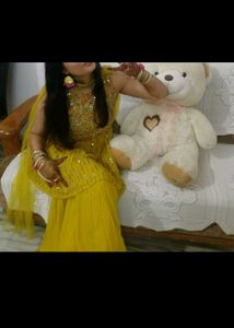 Beautiful Yellow Embroidered Suit Set