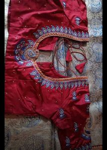 Silk Saree with Embroidered Blouse