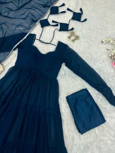 Pure Georgette Anarkali gown✨