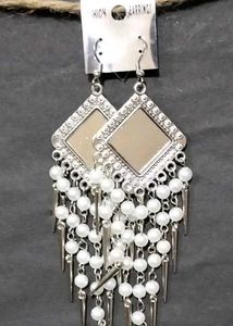 Oxidised Pearl Earrings