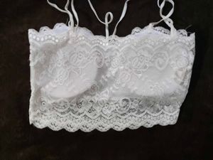 White Lace Bralette And Blocked Mules (Shoe)