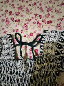 Black Chikankari Top