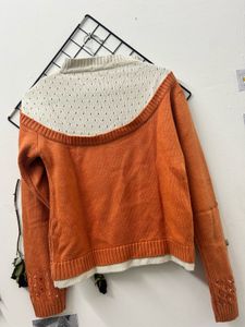 Gorgeous Embroidered Crop Asymmetrical  Sweate