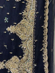 Dabka Work Saree