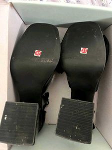 Black Platform Heels with Bow